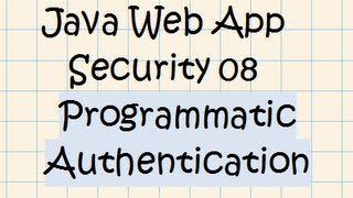 Security In a Java Web Application - Tutorial 08 (Programmatic Security w/ Tomcat 7)