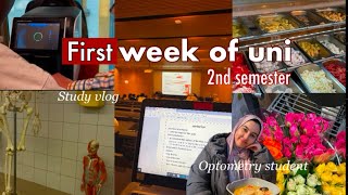 First week of uni📚🔬/ 2nd semester/ اول أسبوع في الجامعة للفصل الدراسي الثاني✨/ optometry student👓🌟