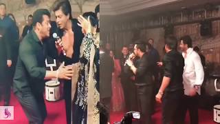 Salman Khan & SRK singing & Dancing together at Sonam Wedding Reception