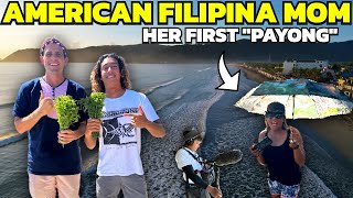 THIS AMERICAN FILIPINA MOM is AWESOME! Philippines Surf Town (Baler Aurora)