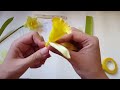 crepe paper flowers how to make paper narcissus daffodil from crepe paper easy and realistic