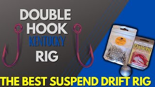 How to tie a Kentucky double hook rig for catfish and the best rig for suspending #fishingrig