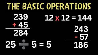 The Four Basic Operations Explained (Addition, Subtraction, Multiplication & Division)