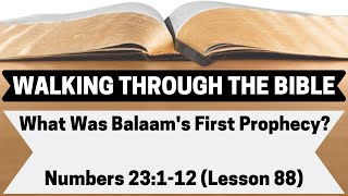 What Was Balaam's First Prophecy? [Numbers 23:1-12][Lesson 88][WTTB]