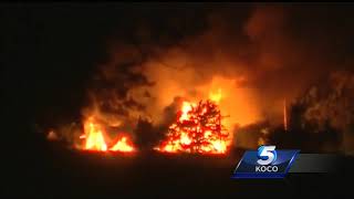 Fire erupts at scene where deputy was shot in Ellis County