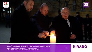 Közös gyertyagyújtás Beregszászban advent harmadik vasárnapján