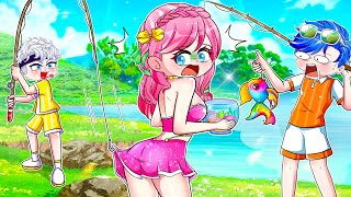 Anna and Alex Go Fishing - Anna's 7-Color Fish is So Beautiful | Gacha Life | Rainbow Z Multiverse