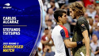 Carlos Alcaraz vs. Stefanos Tsitsipas Condensed Match | 2021 US Open Round 3