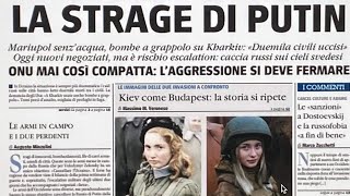 Prime pagine dei giornali di oggi 3 marzo 2022. Rassegna stampa. Quotidiani nazionali italiani