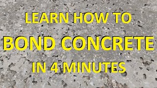 How to bond new concrete to old concrete