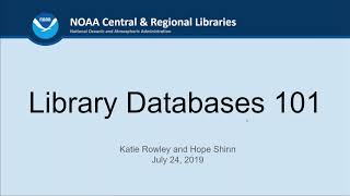 Library Databases 101