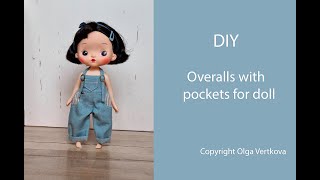 Overalls with pockets for doll. Комбинезон с карманами для куклы