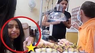 GOING TO THE WORST RATED NAIL SALON IN MY CITY (PREGNANT WOMAN GOES OFF AT THE NAIL TECH)