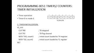 8051 Microcontroller 03 timer delay subroutine polling method