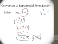 Solving Simple Logarithmic Equations