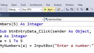 Array Procedure Function Vb Net