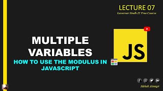Multiple Variables In Javascript | Reassigning Variables