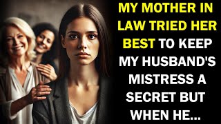 MY MOTHER IN LAW TRIED HER BEST TO KEEP MY HUSBAND'S MISTRESS A SECRET  BUT WHEN HE...