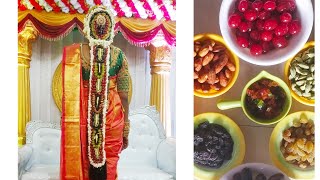 Fruit jadai for baby shower| பழங்களை வைத்து ஜடை பூ|