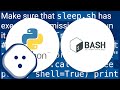 Running bash script from within python