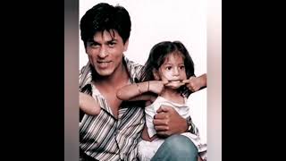 Shahrukh Khan with daughter Childhood pics status #Shahrukh khan #suhanakhan #shorts #shortsvideo