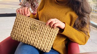 RAFYA İPTEN CLUTCH ÇANTA YAPIMI / GUCCI ÇANTA