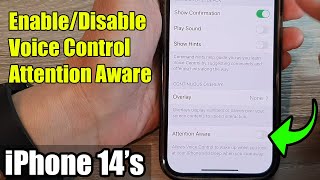 iPhone 14's/14 Pro Max: How to Enable/Disable Voice Control Attention Aware
