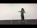 連續單腳內側 外側跳（continuous medial lateral hurdle hops）