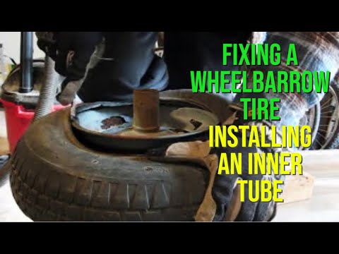 DIY Fixing a wheelbarrow tire - installing an inner tube DIY Fixing a wheelbarrow tire - installing an inner tube