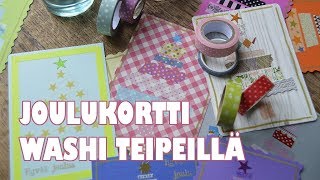 Joulukortti washi teipeillä