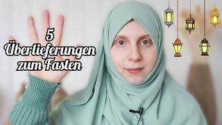 5 ÜBERLIEFERUNGEN DES PROPHETEN (S.) ZUM FASTEN UND HUNGER | Monat Ramadan | Zeyvive Muslima