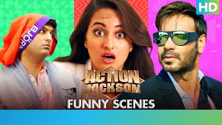 Action Jackson - Best Comedy Scenes - Ajay Devgn, Sonakshi Sinha & Yami Guatam