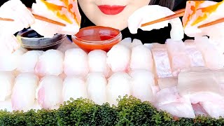 광어회 광어초밥 나바먹방 SLICED RAW FLATFISH FLATFISH SUSHI ヒラメ寿司 ヒラメの刺身 ASMR MUKBANG