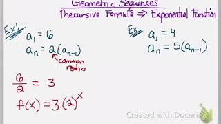 Recursive formula to exponential function