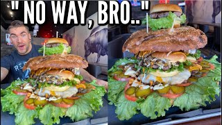 INSANE 13LB BURGER CHALLENGE (UNDEFEATED) | The Biggest Burger Challenge | Man Vs Food