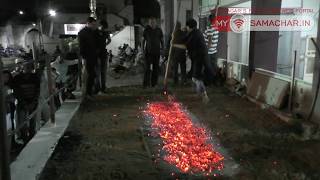 In the memory of imaam Hussein, this is how people walk on fire