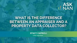 What is the difference between an appraiser and a property data collector?