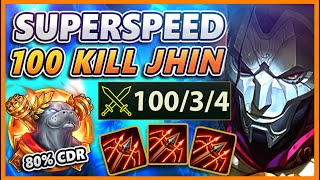 100 KILLS IN ONE GAME (2,492 MOVESPEED JHIN) - BunnyFuFuu | League of Legends
