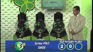 Sorteo Toma 3 # 4963 y Toma Todo # 3745 del 28 de Noviembre de 2013 (Tarde).