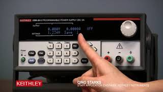 A Demostration of Keithleys Model 2200 Programmable Power Supply Save and Recall Operation