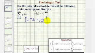 Ej: Serie Infinita - Prueba integral (exponencial y convergente)