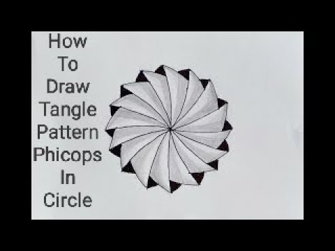 How To Draw Tanglepattern Phicops In A Circle Youtube