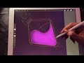 😴 iPad ASMR - Painting a potion glass - Pure Whispering - Writing Sounds