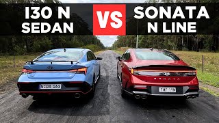 Drag Race: 2025 Hyundai Sonata N Line vs Elantra N (i30 sedan) – 0-100 \u0026 comparison