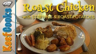 British Roast Chicken - Sage and Onion Stuffing - Roast Potatoes @Chicken Recipes