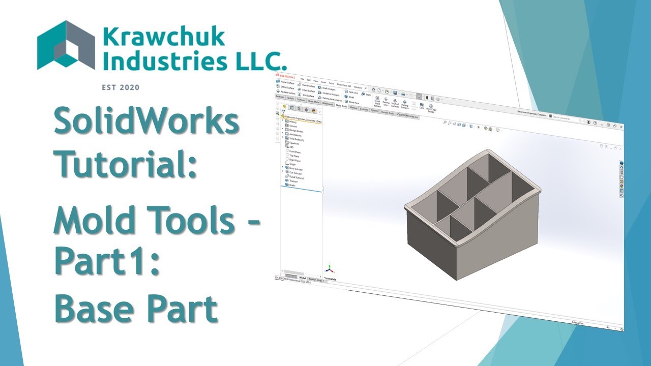 SolidWorks Tutorial: Mold Tools Series- Base Part - YouTube