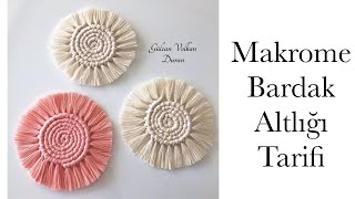 Makrome Bardak Altlığı Kendin Yap - DIY - Macrame Coasters