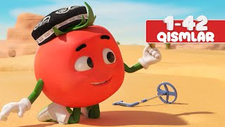 🍅 Pomidor Do'ppi | Super to'plam | Bolalar uchun multfilm | 1-42 qismlar