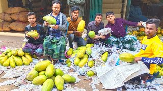 টপ লেডি পেঁপে মাত্র ২৫ টাকা কেজি বিক্রি হচ্ছে পেঁপের বাজার সস্তা।