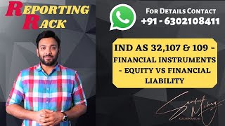 IND AS 32 - Financial Instruments - Equity vs Financial Liability